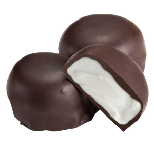 Dark Chocolate Mini Peppermint Cremes 1 lb. Gift Box - Visit www.allcitycandy.com for great candy and delicious treats! 