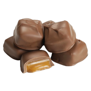 Milk Chocolate Vanilla Caramels 1 lb. Gift Box - Visit www.allcitycandy.com for great candy and delicious treats! 