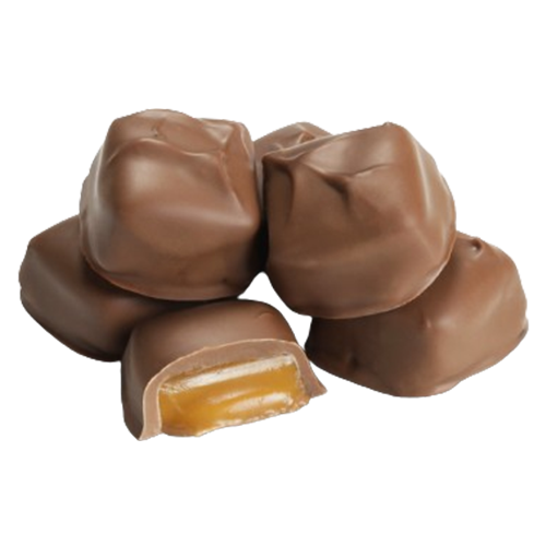 Milk Chocolate Vanilla Caramels 1 lb. Gift Box - Visit www.allcitycandy.com for great candy and delicious treats! 