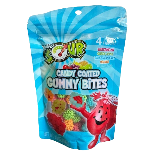 Kool-Aid Sour Candy Coated Gummy Bites 5.5 oz. Bag - Visit www.allcitycandy.com for great service and delicious treats! 