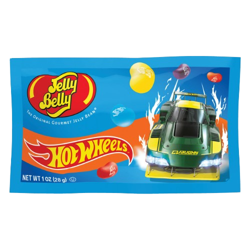 Visit www.allcitycandy.com for great candy and delicious treats - Jelly Belly Hot Wheels Jelly Beans 1 oz. Pouch.