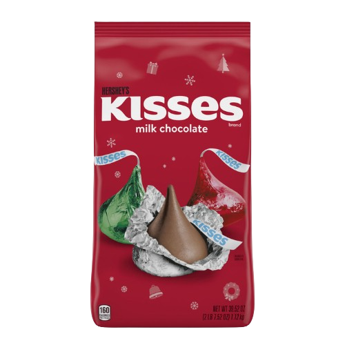 Hershey's Christmas Milk Chocolate Kisses 39.52 oz. Bag - Visit www.allcitycandy.com for great candy, service and delicious treats! 