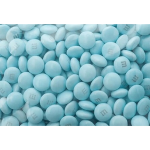 M&M Milk Chocolate Light Blue 1 lb. Bulk Bag - Visit www.allcitycandy.com for great candy, service and delicious treats.