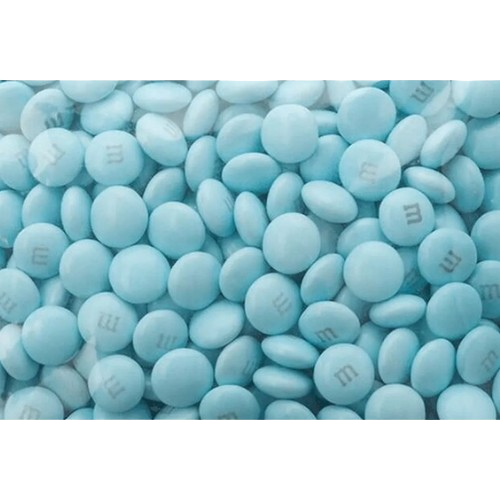 M&M Milk Chocolate Light Blue 1 lb. Bulk Bag