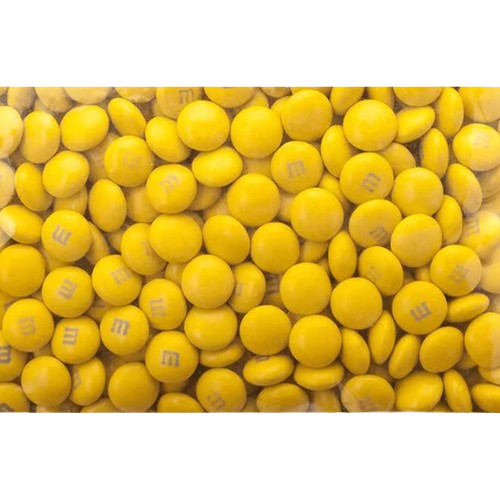 M&M Milk Chocolate Yellow 1 lb. Bulk Bag - Visit www.allcitycandy.com for great candy, service and delicious treats! 