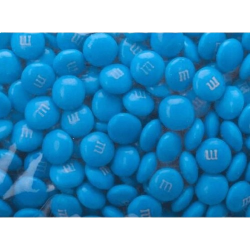 M&M Milk Chocolate Blue 1 lb. Bulk Bag - Visit www.allcitycandy.com for great candy, service and delicious treats! 