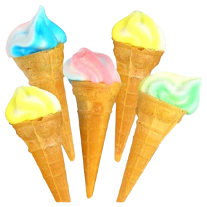 Marpro Marshmallow Candy Cones 30 count 5 oz. Tub - Visit www.allcitycandy.com for great candy and delicious treats! 