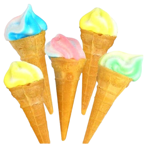 Marpro Marshmallow Candy Cones 30 count 5 oz. Tub - Visit www.allcitycandy.com for great candy and delicious treats! 