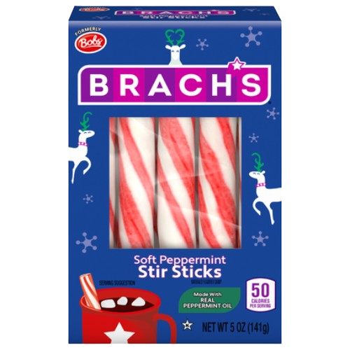 Brach's Soft Peppermint Stir Sticks 5 oz. Box - Visit www.allcitycandy.com for great service and delicious treats! 