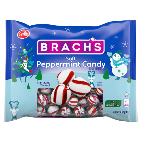 Brach's Soft Peppermint Candy 10 oz. Bag - Visit www.allcitycandy.com for great candy and delicious treats! 