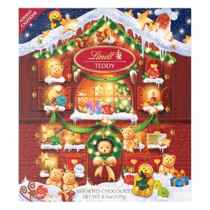 Lindt Holiday Teddy Advent Calendar 4.5 oz. Box - Visit www.allcitycandy.com for great service and delicious treats! 