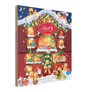 Lindt Holiday Teddy Advent Calendar 4.5 oz. Box - Visit www.allcitycandy.com for great service and delicious treats! 