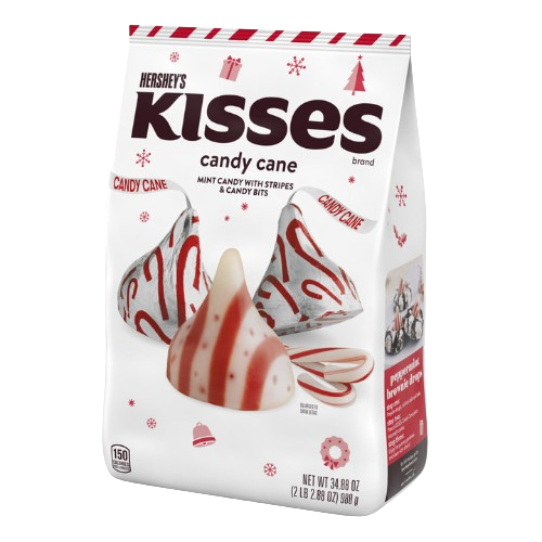 Hershey's Kisses Candy Cane 34.88 oz. Bag - Visit www.allcitycandy.com for great candy, service and delicious treats! 