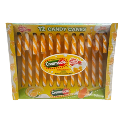 Good Humor Creamsicle Candy Canes 12 count 5.29 oz. Box - Visit www.allcitycandy.com for great candy, service and delicious treats! 