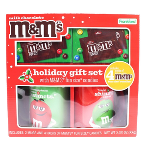 Frankford Milk Chocolate M&M Holiday Mug Gift Set 1.9 oz. - Visit www.allcitycandy.com for great candy, service and delicious treats!