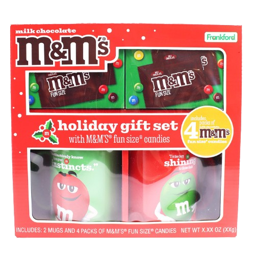 Frankford Milk Chocolate M&M Holiday Mug Gift Set 1.9 oz. - Visit www.allcitycandy.com for great candy, service and delicious treats!