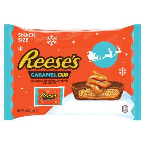 Reese's Holiday Caramel Cup Snack Size 9.9 oz. Bag - Visit www.allcitycandy.com for great candy, service and delicious treats!