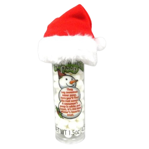 Snowman Poop Candy with Hat 1.5 oz. Tube - Visit www.allcitycandy.com for great candy, service and delicious treats!