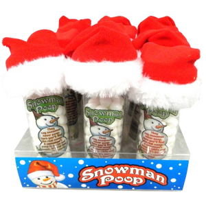 Snowman Poop Candy with Hat 1.5 oz. Tube - Visit www.allcitycandy.com for great candy, service and delicious treats!