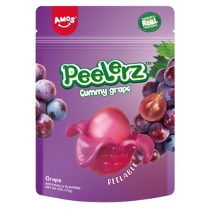 Amos Peelerz Gummy Grape 6 oz Bag - Visit www.allcitycandy.com for great candy, service and delicious treats!