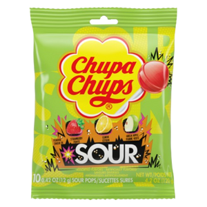 Chupa Chups Sour Assorted Pops 4.2 oz. Bag - Visit www.allcitycandy.com for great candy, service and delicious treats!