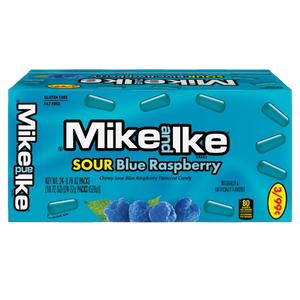 Mike and Ike Sour Blue Raspberry 0.78 oz. Box - Visit www.allcitycandy.com for great candy, service and delicious treats!