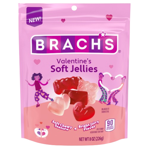 Brach's Valentine's Soft Jellies 8 oz. Bag - Visit www.allcitycandy.com for great candy, service and delicious treats!