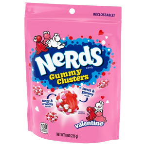 Nerds Valentine Gummy Clusters 8 oz. Bag - Visit www.allcitycandy.com for great candy, service and delicious treats!