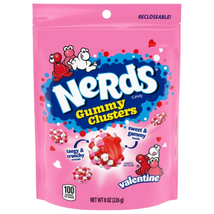 Nerds Valentine Gummy Clusters 8 oz. Bag - Visit www.allcitycandy.com for great candy, service and delicious treats!