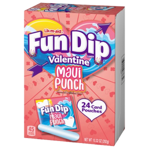 Lik-m-aid Valentine's Maui Punch 24 Count 10.32 oz. Box - Visit www.allcitycandy.com for great candy, service and delicious treats!