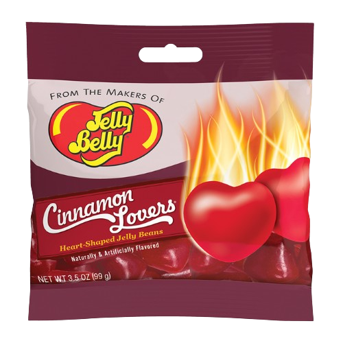 Jelly Belly Cinnamon Lovers Heart Shaped Beans 3.5 oz. Bag - Visit www.allcitycandy.com for great candy, service and delicious treats!