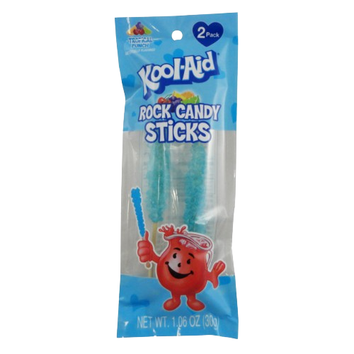 Kool-Aid Valentine's Rock Candy 2 pack Tropical Punch 1.06 oz. Bag - Visit www.allcitycandy.com for great candy, service and delicious treats!