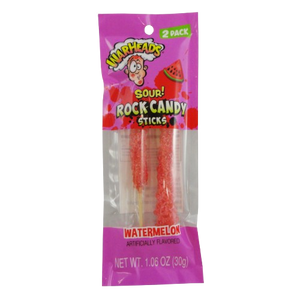 Warheads Valentine's Sour Watermelon Rock Candy 2 Pack 1.06 oz. Bag - Visit www.allcitycandy.com for great candy, service and delicious treats!