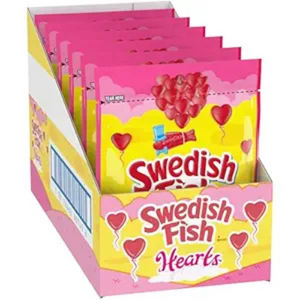 Swedish Fish Valentine's Day Hearts 10 oz. Bag Case of 6