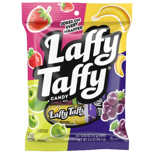 Laffy Taffy Assorted Mini Bars 3.5 oz. Bag - Visit www.allcitycandy.com for great candy, service and delicious treats!