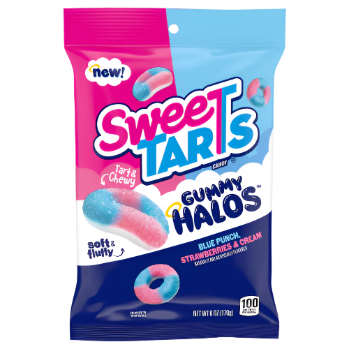 Sweet Tarts Gummy Halos 6 oz. Bag - Visit www.allcitycandy.com for great candy, service and delicious treats!