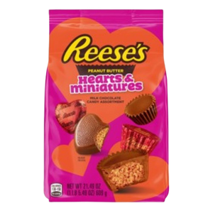 Reese's Peanut Butter Hearts and Miniatures 21.49 oz. Bag - Visit www.allcitycandy.com for great candy, service and delicious treats!