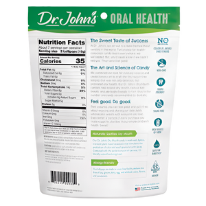 Dr. John's Oral Health Dry Mouth Pops Orange 3.85 oz. Bag - Visit www.allcitycandy.com for great candy and delicious treats!