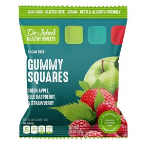 Dr. John's Healthy Sweets Sugar Free Assorted Gummy Squares1.8 oz. Bag - Visit www.allcitycandy.com for great candy and delicious treats!