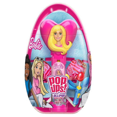 Barbie Pop Ups! Lollipop Jumbo Egg 0.7 oz - Visit www.allcitycandy.com for great candy and delicious treats!