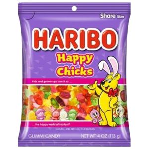 Haribo Happy Chicks Gummi Candy 4 oz. Bag - Visit www.allcitycandy.com for great candy and delicious treats!