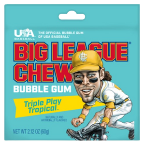 Big League Chew Triple Play Tropical 2.12 oz. Pouch - Visit www.allcitycandy.com for great candy and delicious treats!