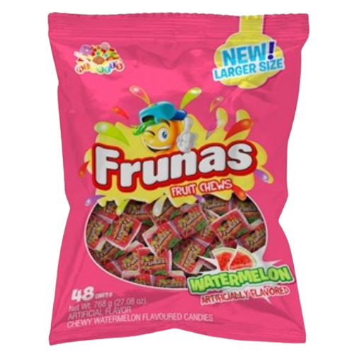 Albert's Frunas Watermelon 48 count 27.08 oz. Bag - Visit www.allcitycandy.com for great candy and delicious treats!