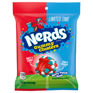 Nerds Clusters Limited Edition Berry Punch Rush Bags - Discover www.allcitycandy.com for bulk candy, chocolates, gummies & seasonal sweets. Perfect for parties, gifts & everyday treats—shop your favorites now!