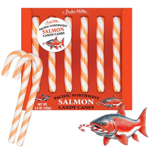 Archie McPhee Salmon 6 Count Candy Cane 3.8 oz. Box - Discover www.allcitycandy.com for bulk candy, chocolates, gummies & seasonal sweets. Perfect for parties, gifts & everyday treats—shop your favorites now!