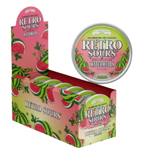 Iconic Candy Retro Sours Watermelon 2 oz. Tin - Discover www.allcitycandy.com for bulk candy, chocolates, gummies & seasonal sweets. Perfect for parties, gifts & everyday treats—shop your favorites now!