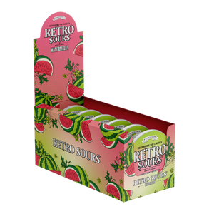 Iconic Candy Retro Sours Watermelon 2 oz. Tin - Discover www.allcitycandy.com for bulk candy, chocolates, gummies & seasonal sweets. Perfect for parties, gifts & everyday treats—shop your favorites now!