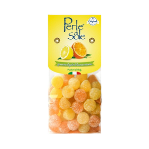Perle di Sole Citrus Hard Gummy Pearls 8.81 oz. Bag - Discover www.allcitycandy.com for bulk candy, chocolates, gummies & seasonal sweets. Perfect for parties, gifts & everyday treats—shop your favorites now!