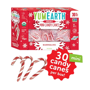 Yum Earth Mini Candy Canes 30 Count 6.34 oz. Box - Discover www.allcitycandy.com for bulk candy, chocolates, gummies & seasonal sweets. Perfect for parties, gifts & everyday treats—shop your favorites now!