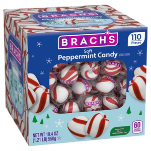 Brach's Soft Peppermint Candy 110 pieces 19.4 oz. Box - Discover www.allcitycandy.com for bulk candy, chocolates, gummies & seasonal sweets. Perfect for parties, gifts & everyday treats—shop your favorites now!